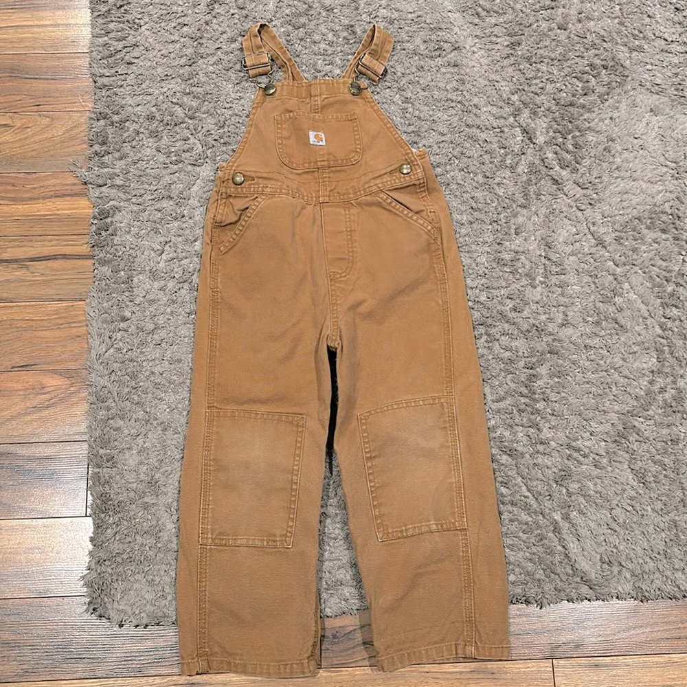 Carhartt brown overalls size 4T